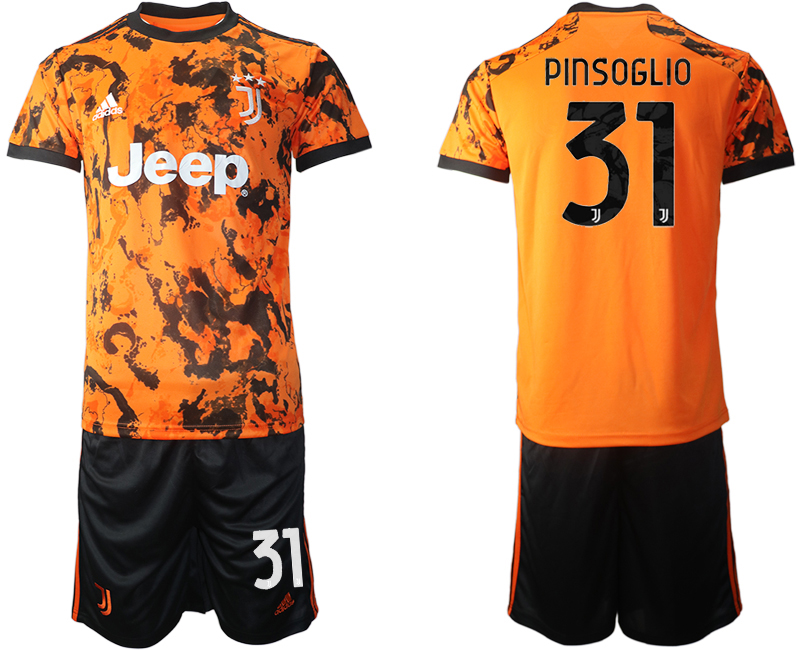 Men 2020-2021 club Juventus Second away #31 orange Soccer Jerseys